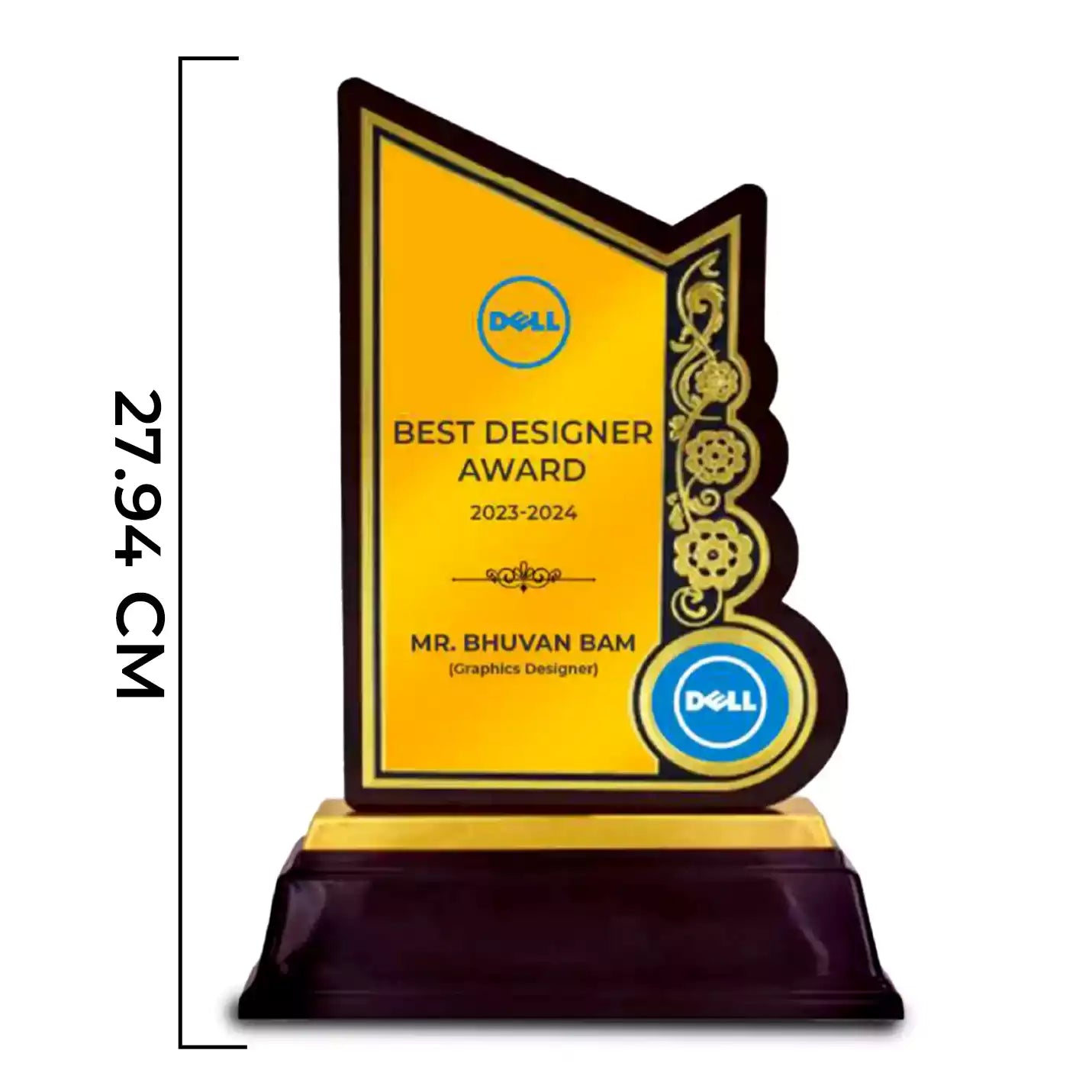 Elegant Asymmetrical Shield Trophy